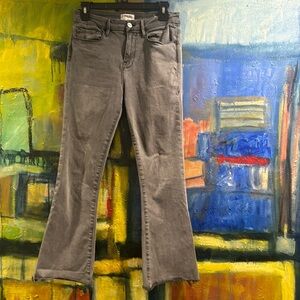 FRAME Le Crop Mini Boot Jean Raw Hem grimmel (gun metal) Wash size 28